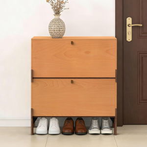 29 cm Wide Stackable Expandable Shoe Cabinet, Basswood Colour
