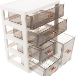 Storage Cabinet Drawers Plastic Desktop Organizer Makeup Vanity Organizer Desk Countertop Storage Unit