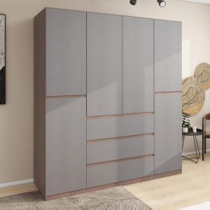 Wardrobe Closet Armoire Wardrobe Closet White Storage Cabinet Wooden Clothes Closets Cabinet Bedroom Armoires Cabinet with Hanging Rod Shelves